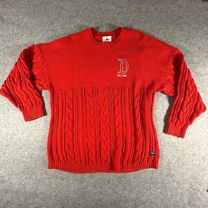 Disney Spirit Jersey Medium Red Disneyland Resort Cable Knit Sweater